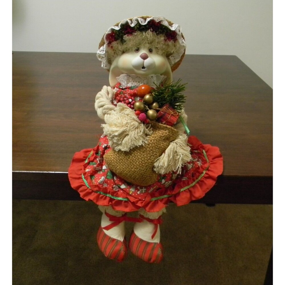 VTG 1993 House of Lloyd Christmas Around the World “Flossie" Bunny Mantle Sitter